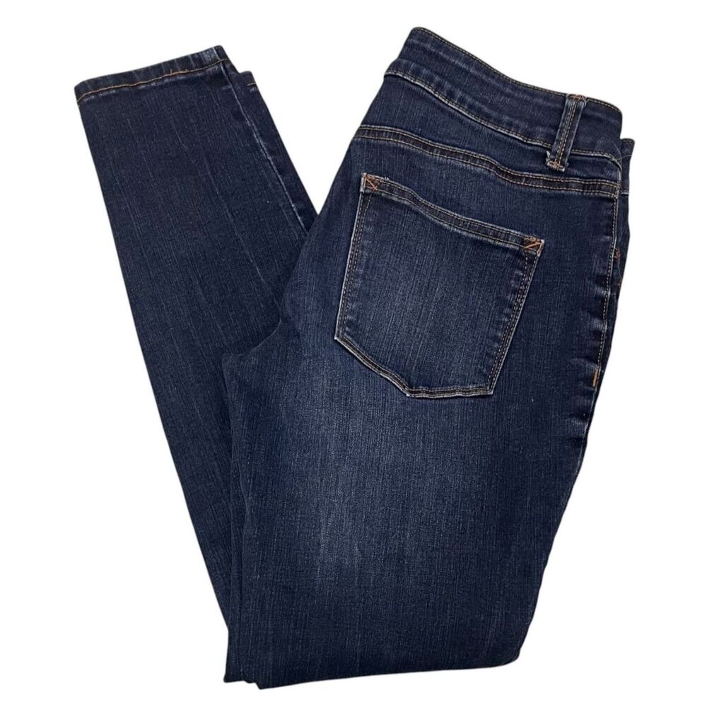 MAURICES Plain Pocket Blue Jeans Mid Rise (9") Skinny Ankle Sz M REG